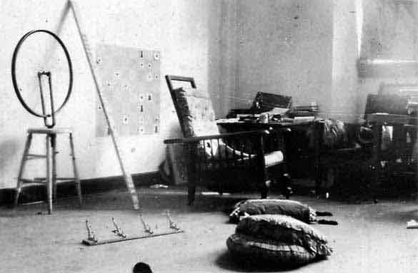 Duchamp's studio, 33 West 67th Street, New York, 1917